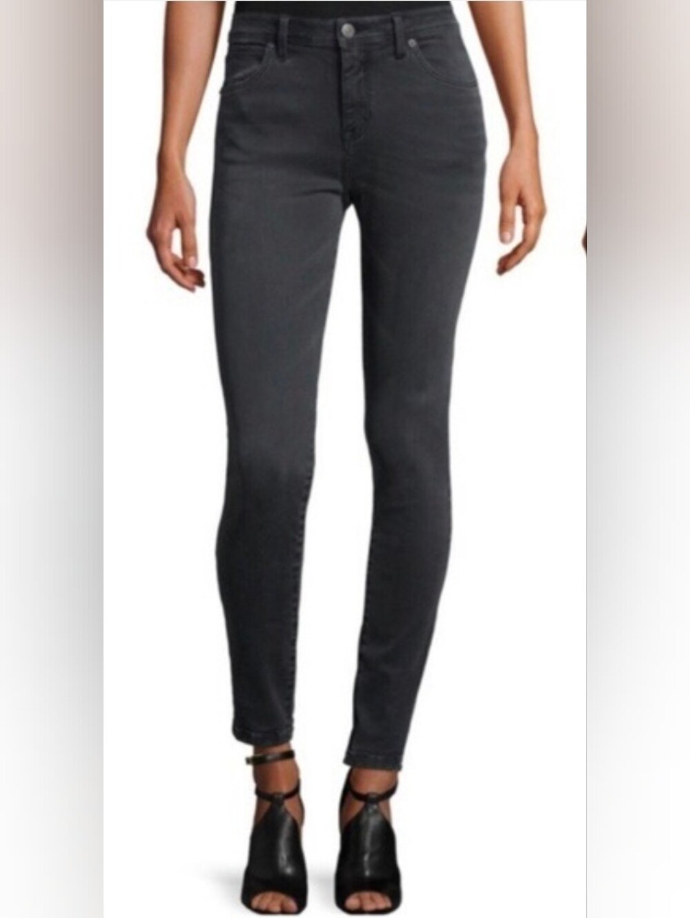 Burberry Brit Skinny Low Rise Jeans Black Stretch Denim Womens 29